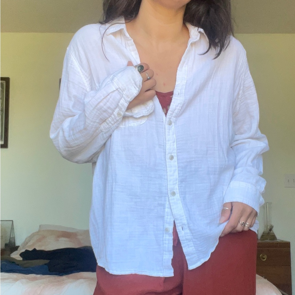 Universal Thread White Button Down Cotton Shirt